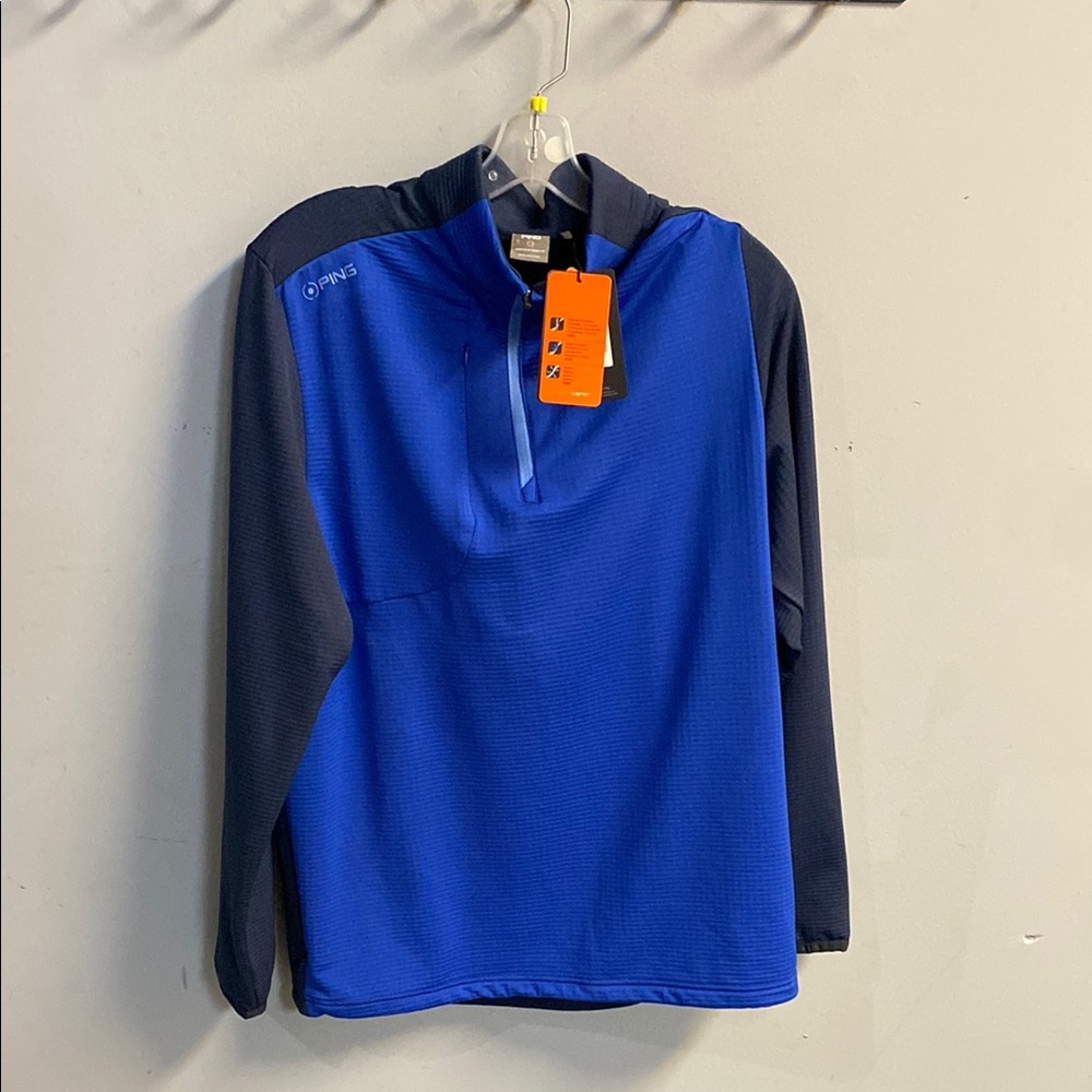 Ping Men's Blue Zip Up Sweater